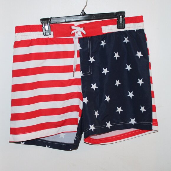 Moheen Men's Swim Trunks -Stars and Stripes - Picture 1 of 3